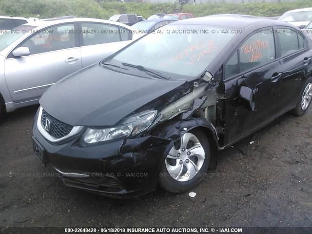 19XFB2F52EE001541 - 2014 HONDA CIVIC LX BLACK photo 6