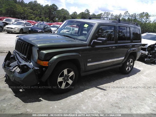 1J8HG48K06C314050 - 2006 JEEP COMMANDER მწვანე ფოტო 2