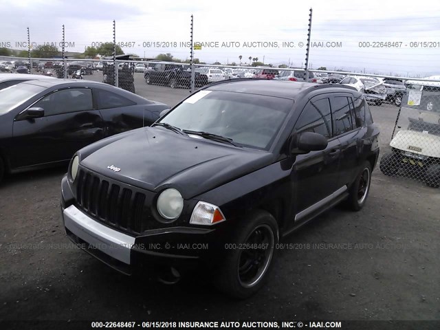 1J8FT57W67D108563 - 2007 JEEP COMPASS LIMITED BLACK photo 2