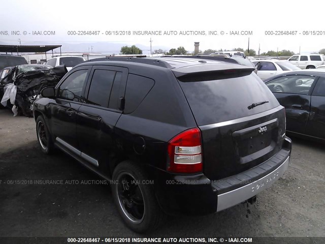 1J8FT57W67D108563 - 2007 JEEP COMPASS LIMITED BLACK photo 3