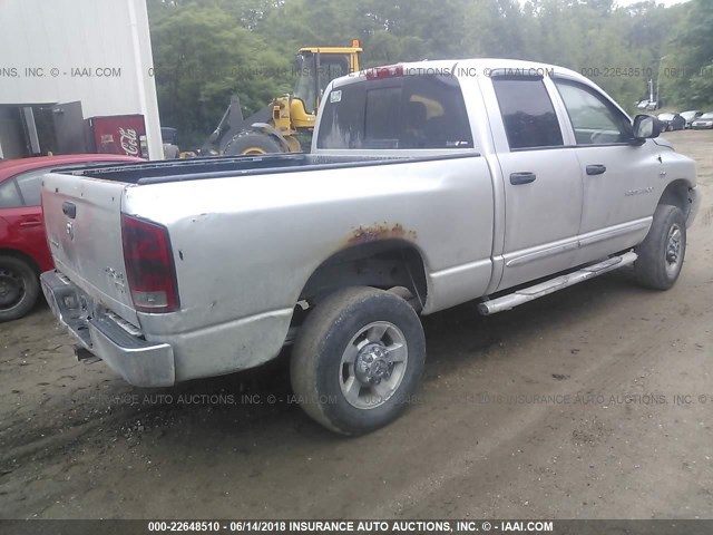 3D7KS28D56G132297 - 2006 DODGE RAM 2500 ST/SLT SILVER photo 4