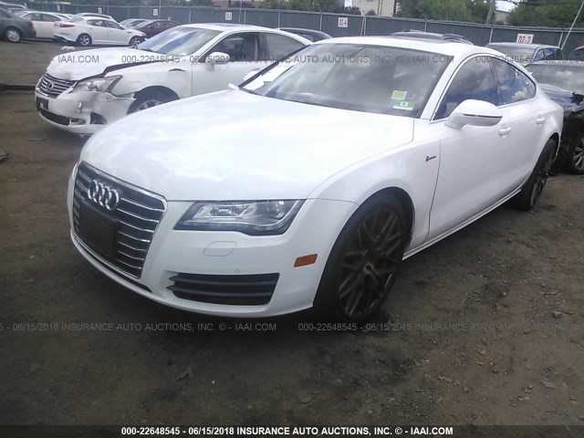 WAUSGAFC5CN001385 - 2012 AUDI A7 PRESTIGE WHITE photo 2