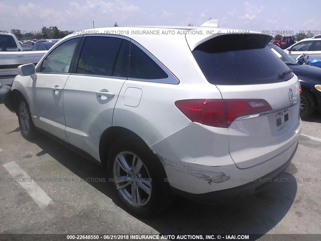 5J8TB3H37EL009521 - 2014 ACURA RDX WHITE photo 3