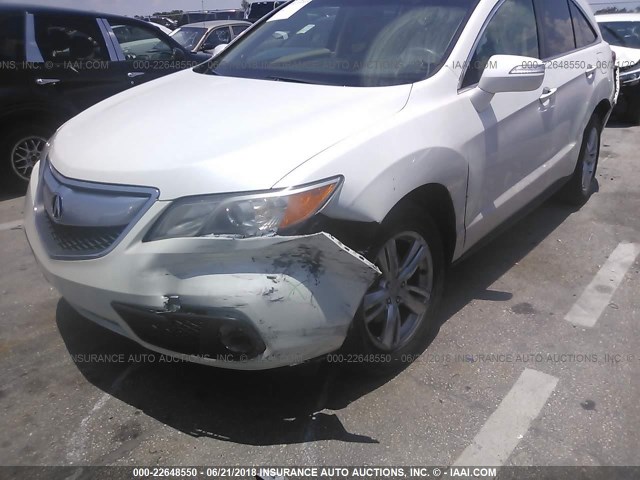 5J8TB3H37EL009521 - 2014 ACURA RDX WHITE photo 6