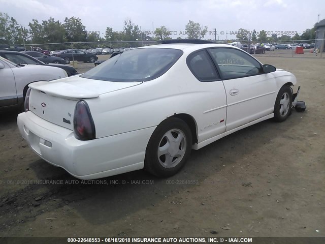 2G1WX15K419291950 - 2001 CHEVROLET MONTE CARLO SS WHITE photo 4