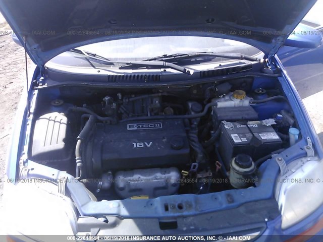 KL1TJ526X4B192814 - 2004 CHEVROLET AVEO LS BLUE photo 10