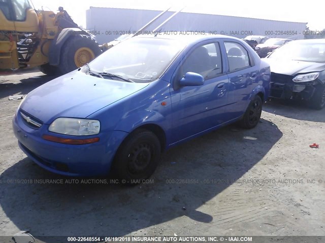 KL1TJ526X4B192814 - 2004 CHEVROLET AVEO LS BLUE photo 2