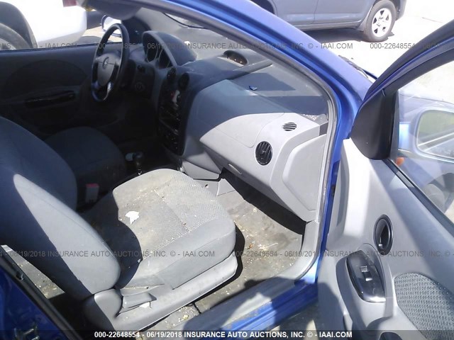KL1TJ526X4B192814 - 2004 CHEVROLET AVEO LS BLUE photo 5