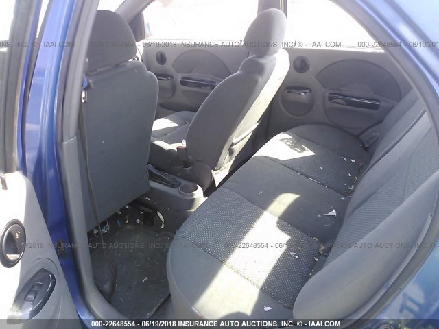 KL1TJ526X4B192814 - 2004 CHEVROLET AVEO LS BLUE photo 8