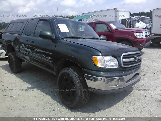 5TBBT48102S332310 - 2002 TOYOTA TUNDRA ACCESS CAB LIMITED GREEN photo 1