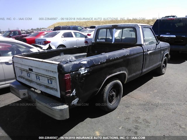 1FTBR10TXJUC22537 - 1988 FORD RANGER BLUE photo 4