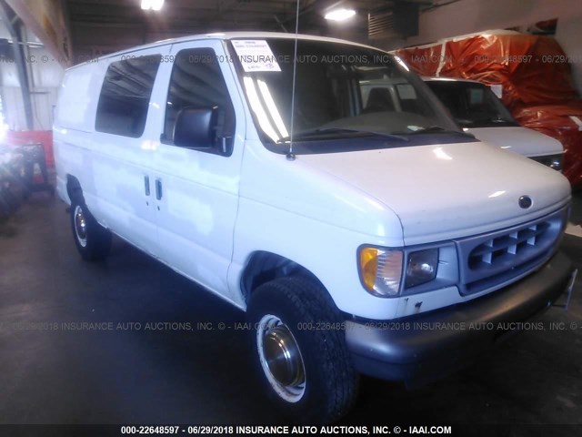 1FTNE24221HA46057 - 2001 FORD ECONOLINE E250 VAN WHITE photo 1