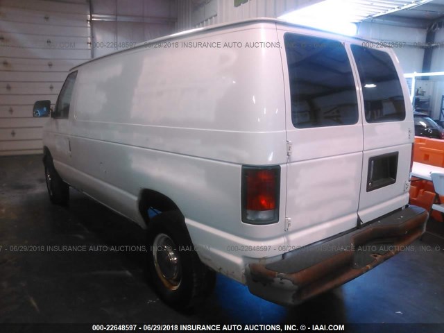 1FTNE24221HA46057 - 2001 FORD ECONOLINE E250 VAN WHITE photo 3