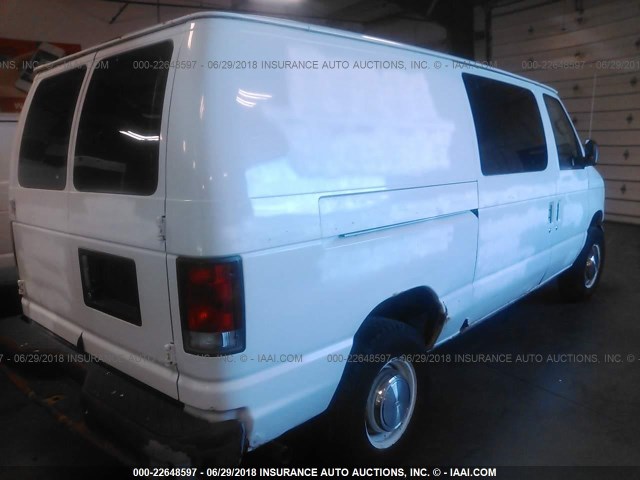 1FTNE24221HA46057 - 2001 FORD ECONOLINE E250 VAN WHITE photo 4