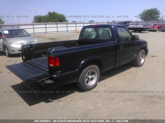 1GCCS1448X8149438 - 1999 CHEVROLET S TRUCK S10 BLACK photo 4