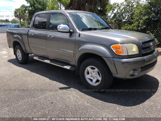 5TBDT44154S439824 - 2004 TOYOTA TUNDRA DOUBLE CAB SR5 GRAY photo 1