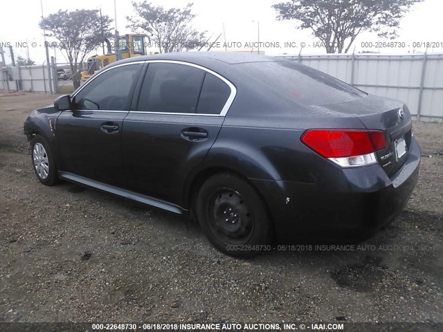 4S3BMCA68A3239491 - 2010 SUBARU LEGACY 2.5I BLACK photo 3