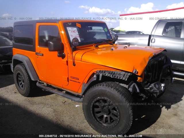 1C4AJWAG9CL223379 - 2012 JEEP WRANGLER SPORT ORANGE photo 1