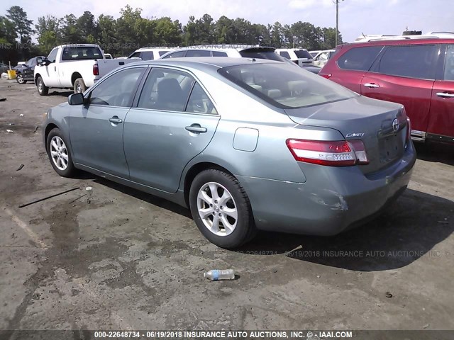 4T1BF3EK4BU634809 - 2011 TOYOTA CAMRY SE/LE/XLE 绿色 照片 3