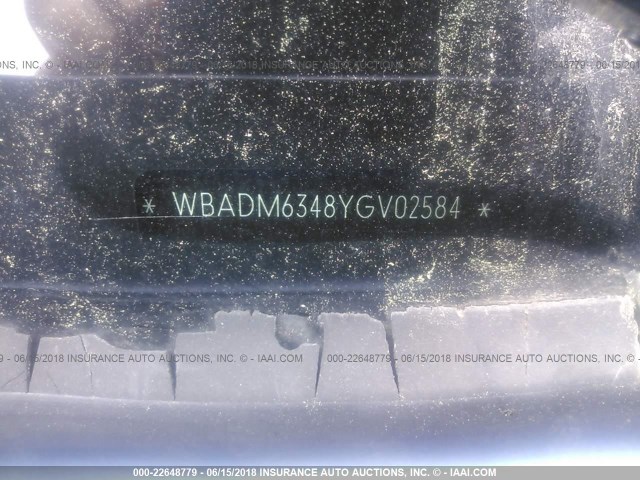 WBADM6348YGV02584 - 2000 BMW 528 I AUTOMATIC BLUE photo 9