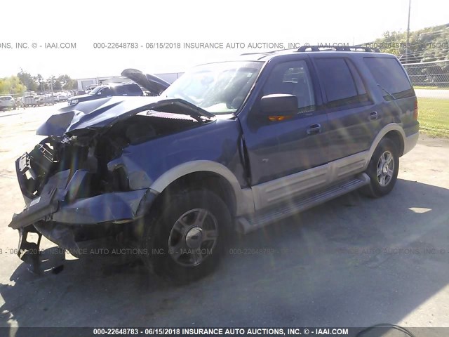 1FMFU17536LA91368 - 2006 FORD EXPEDITION EDDIE BAUER BLUE photo 2