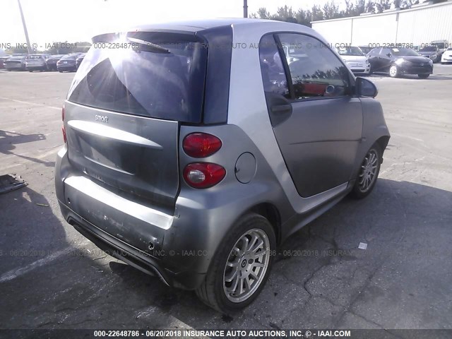 WMEEJ3BA2DK620130 - 2013 SMART FORTWO PURE/PASSION GRAY photo 4