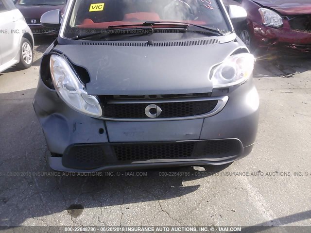 WMEEJ3BA2DK620130 - 2013 SMART FORTWO PURE/PASSION GRAY photo 6