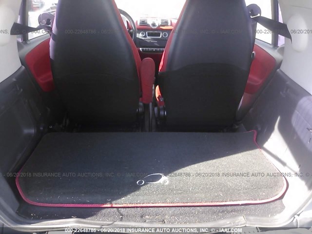 WMEEJ3BA2DK620130 - 2013 SMART FORTWO PURE/PASSION GRAY photo 8