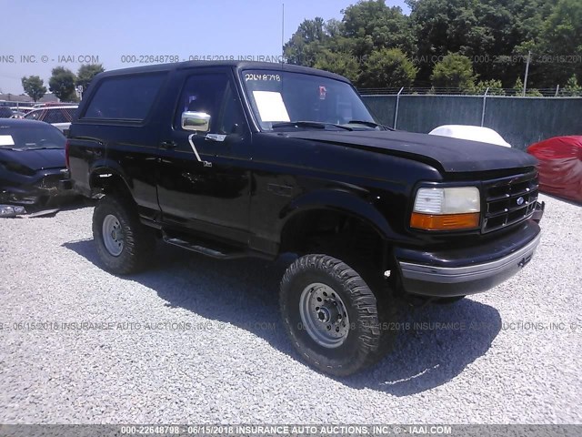 1FMEU15N8TLA52642 - 1996 FORD BRONCO U100 BLACK photo 1