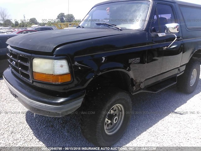 1FMEU15N8TLA52642 - 1996 FORD BRONCO U100 BLACK photo 6