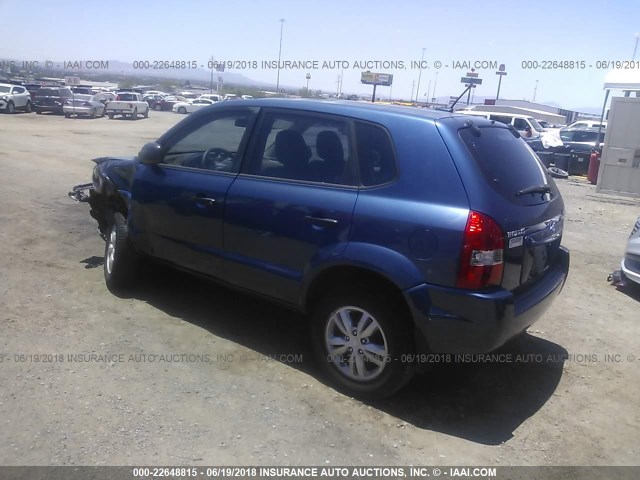 KM8JM12B09U990968 - 2009 HYUNDAI TUCSON GLS BLUE photo 3