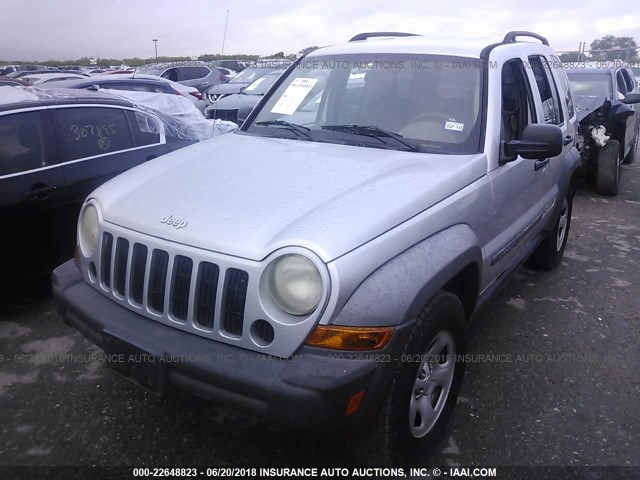 1J4GK48K17W506931 - 2007 JEEP LIBERTY SPORT SILVER photo 2