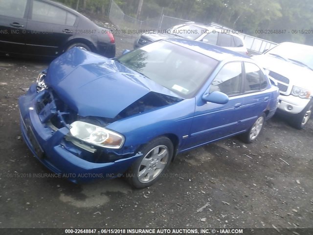 3N1CB51D66L607928 - 2006 NISSAN SENTRA 1.8/1.8S BLUE photo 2