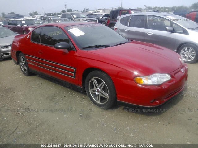 2G1WZ121349354305 - 2004 CHEVROLET MONTE CARLO SS SUPERCHARGED RED photo 1
