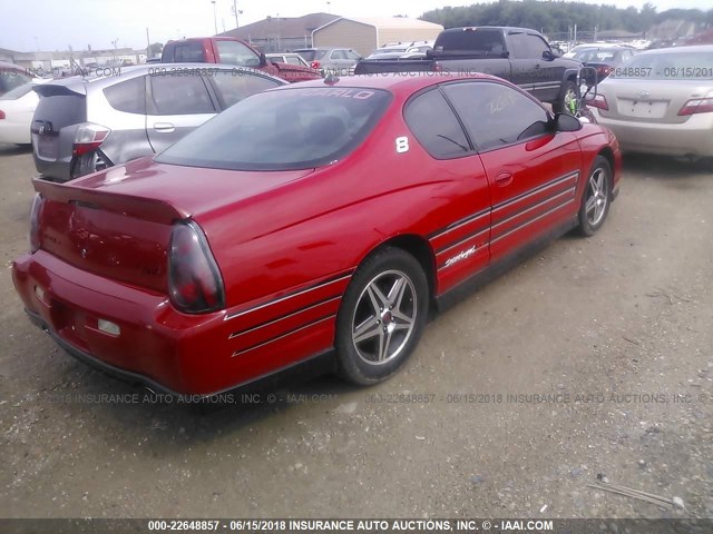 2G1WZ121349354305 - 2004 CHEVROLET MONTE CARLO SS SUPERCHARGED RED photo 4