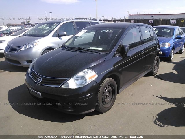 3N1BC1CPXBL404723 - 2011 NISSAN VERSA S/SL BLACK photo 2