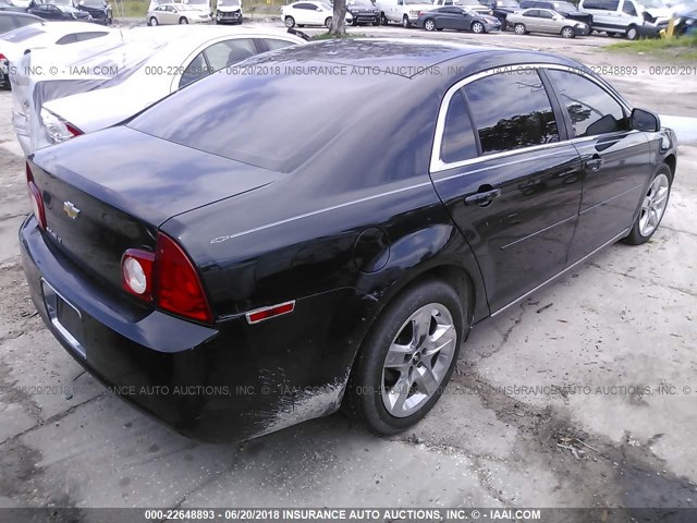 1G1ZC5EB2AF250109 - 2010 CHEVROLET MALIBU 1LT BLACK photo 4