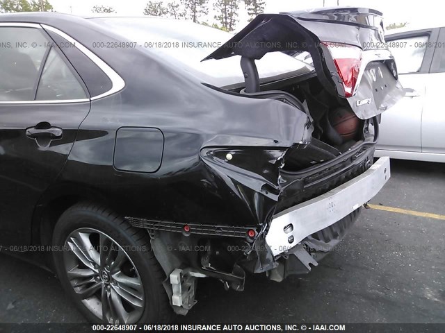 4T1BF1FK3GU613170 - 2016 TOYOTA CAMRY LE/XLE/SE/XSE BLACK photo 6