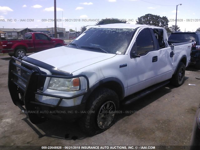 1FTPW14V48FA67380 - 2008 FORD F150 SUPERCREW თეთრი ფოტო 2