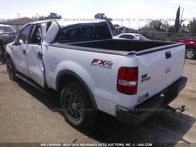 1FTPW14V48FA67380 - 2008 FORD F150 SUPERCREW WHITE photo 3