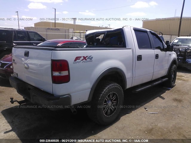 1FTPW14V48FA67380 - 2008 FORD F150 SUPERCREW WHITE photo 4