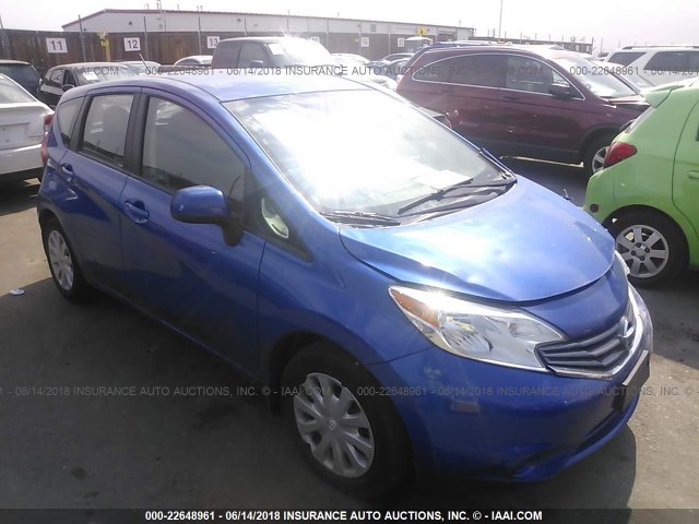 3N1CE2CP4EL411580 - 2014 NISSAN VERSA NOTE S/S PLUS/SV/SL BLUE photo 1