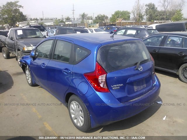 3N1CE2CP4EL411580 - 2014 NISSAN VERSA NOTE S/S PLUS/SV/SL BLUE photo 3
