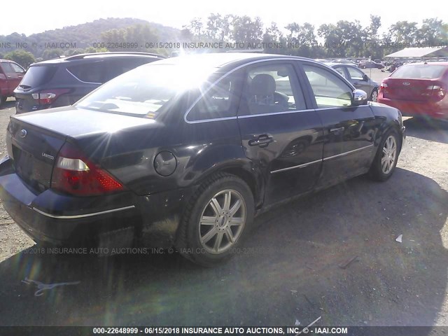 1FAFP25125G191024 - 2005 FORD FIVE HUNDRED LIMITED BLACK photo 4