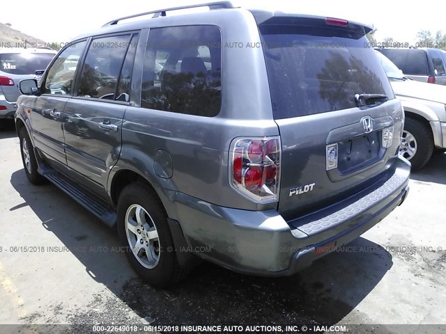 5FNYF28547B011088 - 2007 HONDA PILOT EXL GRAY photo 3