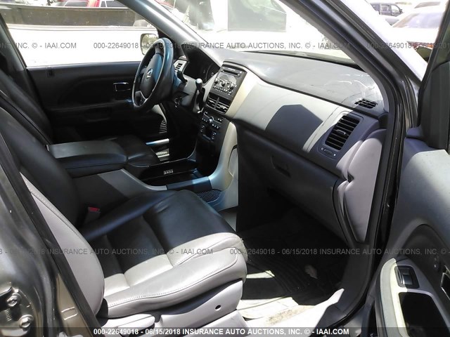 5FNYF28547B011088 - 2007 HONDA PILOT EXL GRAY photo 5