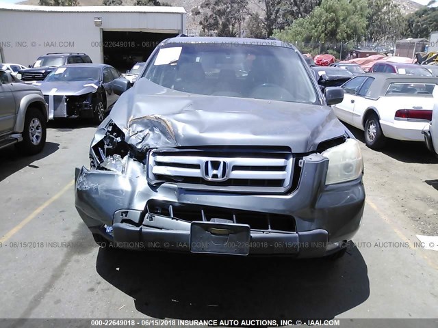 5FNYF28547B011088 - 2007 HONDA PILOT EXL GRAY photo 6