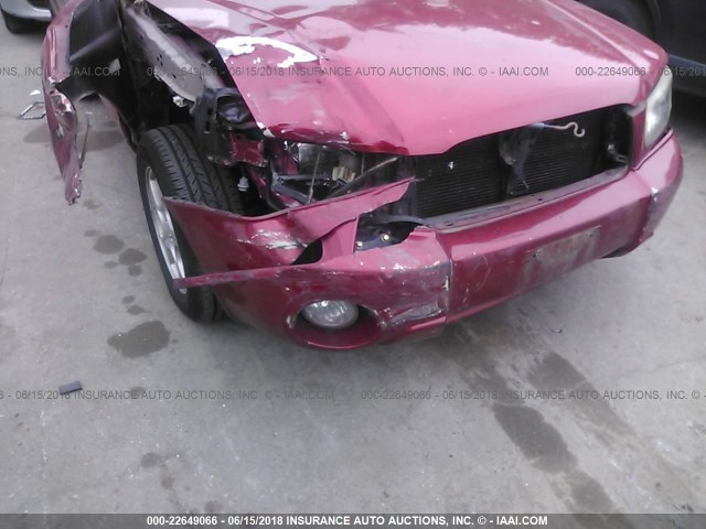 JF1SG65674H751775 - 2004 SUBARU FORESTER 2.5XS წითელი ფოტო 6