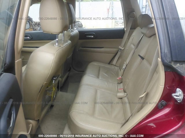 JF1SG65674H751775 - 2004 SUBARU FORESTER 2.5XS წითელი ფოტო 8