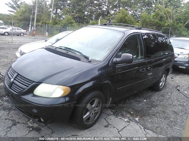 2D4GP44L27R180204 - 2007 DODGE GRAND CARAVAN SXT BLACK photo 2